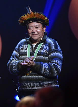 Davi Kopenawa, Hutukara Yanomami Association, Brazil receives the 2019 Right Livelihood Award at Cirkus, in Stockholm , Sweden on Dec 04, 2019 STOCKHOLM SWEDEN x11720x,  Copyright: xErikxSimander TTx SWEDEN RIGHT LIVELIHOOD AWARD