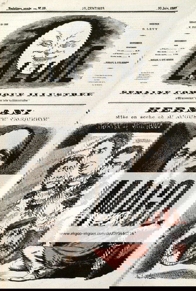 Stockfoto Hugo Oeuvre Portrait Charge D Auguste Vacquer