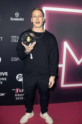 Felix Lobrecht bei der 20. Verleihung der 1Live Krone 2019 in der Jahrhunderthalle. Bochum, 05.12.2019