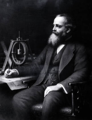 MAXWELL Portrait de James Clerck MAXWELL (1831-1879). Peinture de CAMPBELL vers 1875. Credit : Collection CL KHARBINE-TAPABOR.