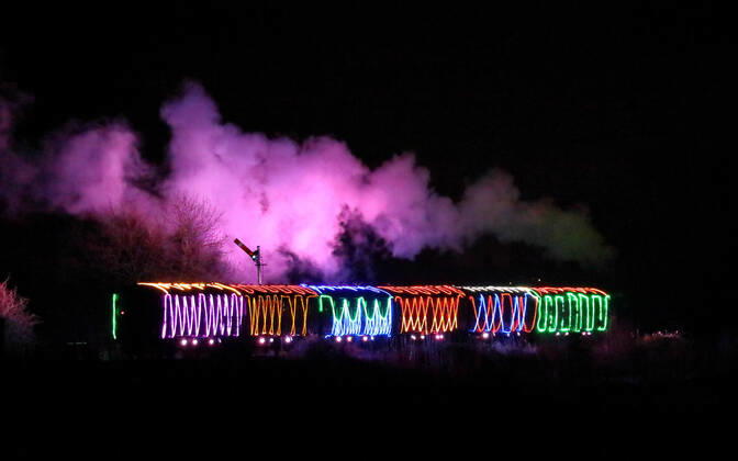 Bilder des Jahres 2019, News 12 Dezember News Bilder des Tages The Nene Valley Railway Winter Light Spectacular steam train locomotive travels through the darkness as it makes is way towards Peterborough, Cambridgeshire, UK, on December 14, 2019 