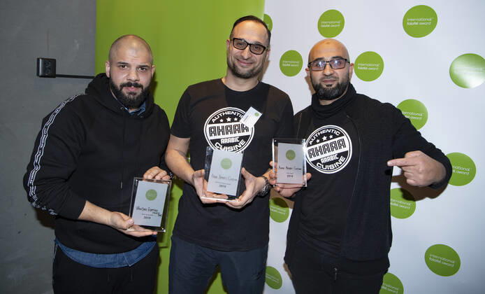 The world s best falafel is still Danish Briton Ahmed El Shimi left at Wowshee Egyptian Falafel Bar was praised for Best Composition while Ali Abdullah and Hazim El Yahya at Danish Ahaaa Arabic Cuisine won the Best Falafel and Most Innovative Falafel categories Fifteen teams from six countries competed at the International Falafel Award 2019 in Malmoe, Sweden on Saturday December 14, 2019 MALMÖ SWEDEN x50090x,  Copyright: xJohanxNilsson TTx SWEDEN FALAFEL AWARDS