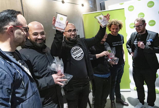 The world s best falafel is still Danish Ali Abdullah middle at Danish Ahaaa Arabic Cuisine won the Best Falafel and Most Innovative Falafel categories Fifteen teams from six countries competed at the International Falafel Award 2019 in Malmoe, Sweden on Saturday December 14, 2019 MALMÖ SWEDEN x50090x,  Copyright: xJohanxNilsson TTx SWEDEN FALAFEL AWARDS