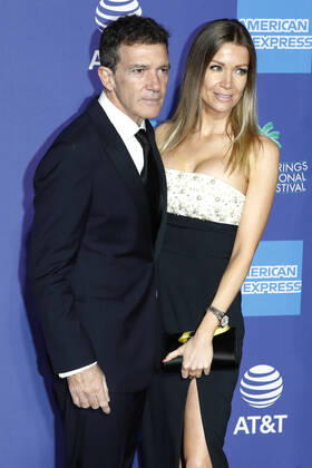 Antonio Banderas mit Lebenspartnerin Nicole Kimpel bei der 31. Palm Springs International Film Festival Film Awards Gala im Palm Springs Convention Center. Palm Springs, 02.01.2020