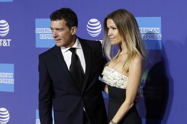 Antonio Banderas mit Lebenspartnerin Nicole Kimpel bei der 31. Palm Springs International Film Festival Film Awards Gala im Palm Springs Convention Center. Palm Springs, 02.01.2020
