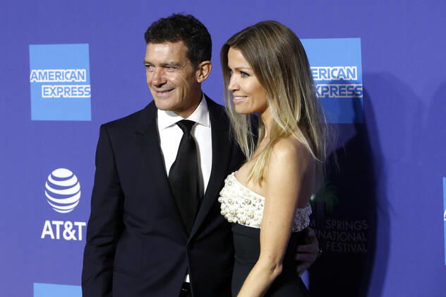 Antonio Banderas mit Lebenspartnerin Nicole Kimpel bei der 31. Palm Springs International Film Festival Film Awards Gala im Palm Springs Convention Center. Palm Springs, 02.01.2020