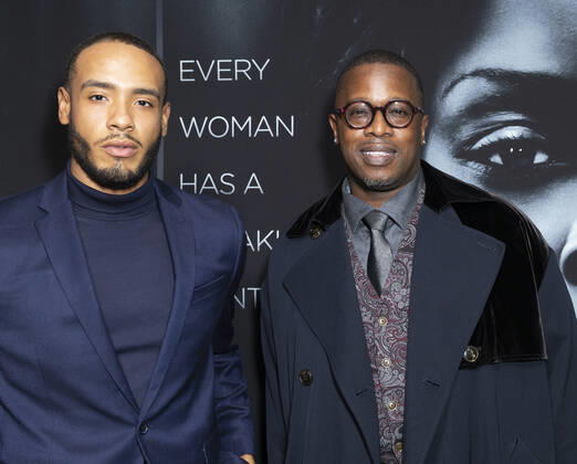 Netflix A Fall From Grace NYC premiere Terrance Patton Hill and Mark Swinton attend premiere of Netflix A Fall From Grace at Metrograph New York New York United States Metrograph PhotographerxLevxRadin