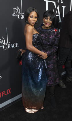 Netflix A Fall From Grace NYC premiere Bresha Webb and Cicely Tyson attend premiere of Netflix A Fall From Grace at Metrograph New York New York United States Metrograph PhotographerxLevxRadin