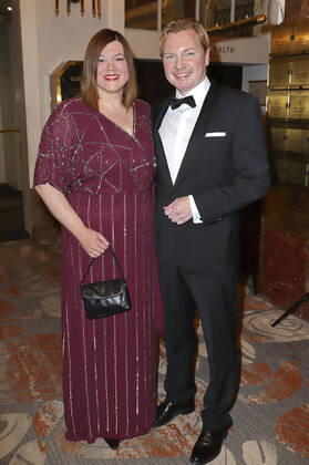 Bilder des Jahres 2020, Entertainment 01 Januar Katharina Fegebank mit Lebenspartner Mathias Wolf beim 71. Hamburger Presseball 2020 im Hotel Kempinski Atlantic. Hamburg, 25.01.2020