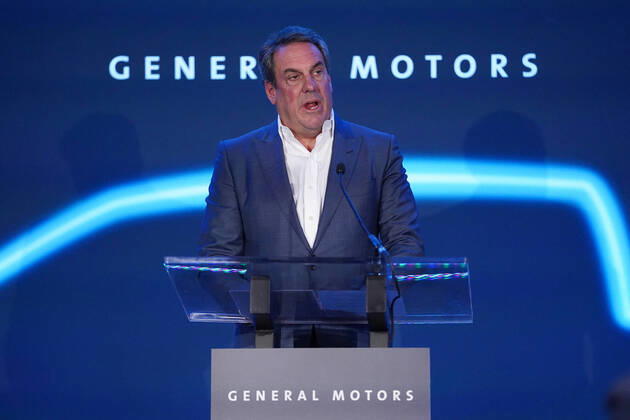 Bilder des Jahres 2020, News 01 Januar News Themen der Woche KW05 News Bilder des Tages January 27, 2020, Hamtramck, MI, USA: General Motors President Mark Reuss speaks during an announcement of GM s $2.2 billion investment in Detroit-Hamtramck assembly plant on being 100 percent devoted to electric vehicles Monday, Jan. 27, 2020. Hamtramck USA - ZUMAm67_ 20200127_zaf_m67_003 Copyright: xRyanxGarzax