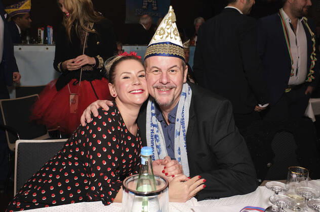Kaya Laß und Frank Schambor bei der Premierengala 2020 der Lindener Narren im Fritz-Haake-Saal. Hannover, 08.02.2020