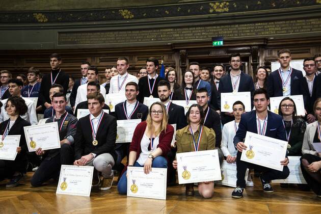 Paris, France, February 12th, 2020 - National Awards Ceremony for the Class of 2019 Winners of the competition Un des Meilleurs Apprentis de France -  Copyright: xAlexisxSciardx