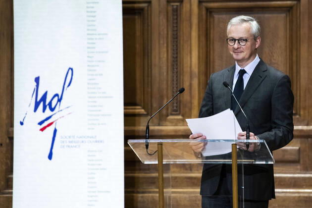 Paris, France, February 12th, 2020 - National Awards Ceremony for the Class of 2019 Winners of the competition Un des Meilleurs Apprentis de France - French Finance and Economy Minister Bruno Le Maire  Copyright: xAlexisxSciardx