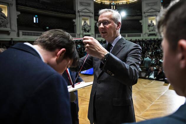 Paris, France, February 12th, 2020 - National Awards Ceremony for the Class of 2019 Winners of the competition Un des Meilleurs Apprentis de France - French Finance and Economy Minister Bruno Le Maire  Copyright: xAlexisxSciardx