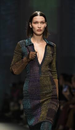 Milan, Italy MFW MISSONI photocall and show MILAN FASHION WEEK woman Fall-Winter 2020-21 In the photo: Gigi Hadid MISSONI show Copyright: xNickxZonnax xIPAx xNickxZonnax