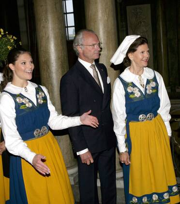 Crown Princess Victoria, King Carl XVI Gustaf, Queen Silvia National Day, reception at Stockholm Castle c Charles Hammarsten IBL royal house Sweden x2492x, Copyright: xTTxImagex xIBLx TT NYHETSBYRÅN
