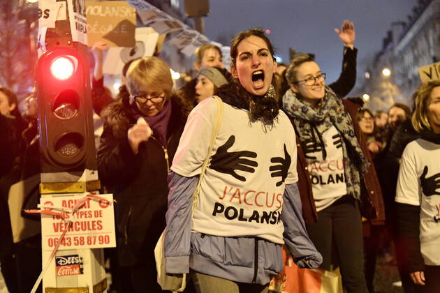 Demonstration of women during the Cesar ceremony to protest against the appointments of Roman Polanski.  JulienxMattiax xLexPictorium LePictorium_0225142