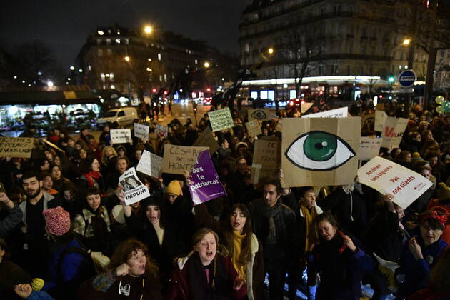 Demonstration of women during the Cesar ceremony to protest against the appointments of Roman Polanski.  JulienxMattiax xLexPictorium LePictorium_0225163