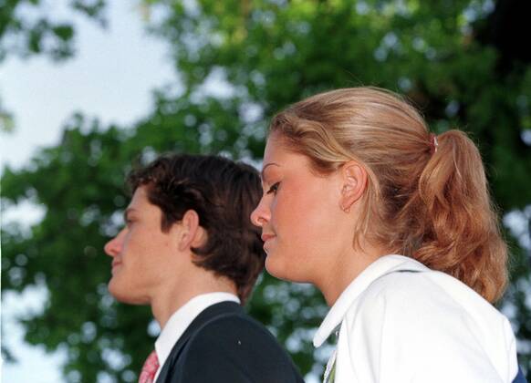 Prince Carl Philip and Princess Madeleine Svenska Flaggans Day were celebrated at Skansen King Carl XVI Gustafs 25th anniversary as regent, 1998 06 06 c Charles Hammarsten IBL royal house Sweden x2492x, Copyright: xCharlesxHammarsten TTx Kung Carl XVI Gustafs 25-arsjubileum som regent, 1998-06-06