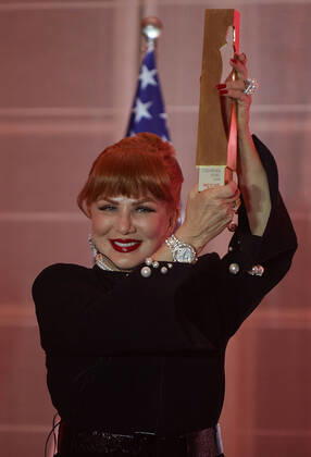 March 12, 2020, Warsaw, Mazovian, Poland: For The Abolition Of Visas To The USA, Which Is A Milestone In Polish-American Relations And The Liquidation Of The Last Relic Of The Cold War, The Title Of Man Of The Year 2019 Was Awarded By The Editors Of The Weekly Wprost To A Great Friend Of Poland - The US Ambassador in Warsaw, GEORGETTE MOSBACHER..in the picture: GEORGETTE MOSBACHER Warsaw Poland - ZUMAm332 20200312_zip_m332_048 Copyright: xHubertxMathisx