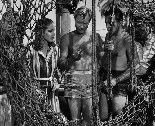 CREATURE FROM THE BLACK LAGOON, from left: Julie Adams, Richard Denning, Richard Carlson, 1954 Courtesy Everett Collection !ACHTUNG AUFNAHMEDATUM GESCHÃ„TZT! PUBLICATIONXNOTxINxCANxCHNxFRAxITAxJPNxNORxPOLxRUSxESPxUKxUSA Copyright: xCourtesyxEverettxCollectionx MCDCRFR EC011