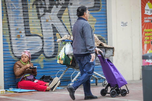 April 1, 2020: April 1, 2020 (Malaga) Homeless and homeless people are increasingly seen on the streets of Malaga on the occasion of the Coronavirus - ZUMAc161 20200401_zap_c161_013 Copyright: xLorenzoxCarnerox