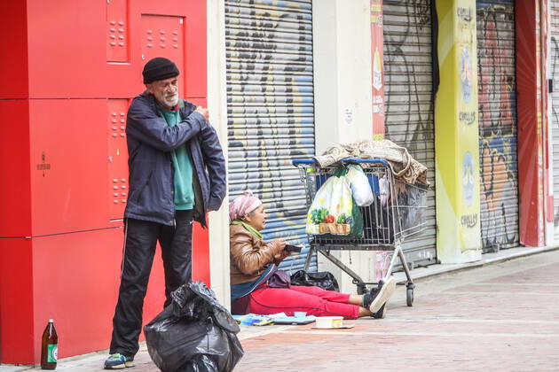 April 1, 2020: April 1, 2020 (Malaga) Homeless and homeless people are increasingly seen on the streets of Malaga on the occasion of the Coronavirus - ZUMAc161 20200401_zap_c161_017 Copyright: xLorenzoxCarnerox