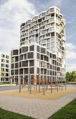 Modern high-rise residential building in Munich, Germany MAMF01229