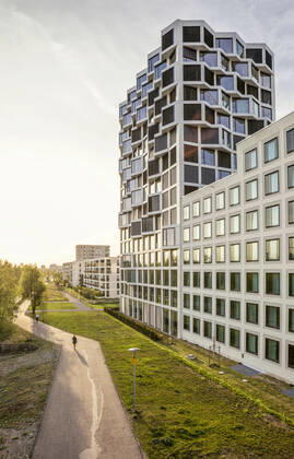 Modern high-rise residential building in Munich, Germany MAMF01231