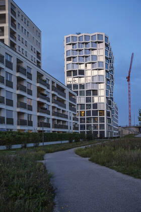 Modern high-rise residential building in Munich, Germany MAMF01239
