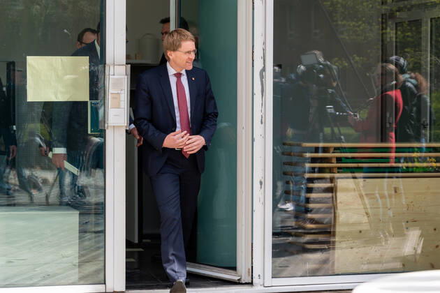 Kiel, 14.04.2020, Coronakrise, Infos vor der Konferenz mit der Kanzlerin Heute äußerte sich Ministerpräsident Daniel Günther zum geplanten Zeitplan für die Beratungen der Länderregierungschefs mit der Bundeskanzlerin. Er erläuterte die weitere Vorgehensweise und kündigte an, die Ergebnisse aus den Beratungen morgen zu kommunizieren.