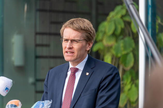 Kiel, 14.04.2020, Coronakrise, Infos vor der Konferenz mit der Kanzlerin Heute äußerte sich Ministerpräsident Daniel Günther zum geplanten Zeitplan für die Beratungen der Länderregierungschefs mit der Bundeskanzlerin. Er erläuterte die weitere Vorgehensweise und kündigte an, die Ergebnisse aus den Beratungen morgen zu kommunizieren.