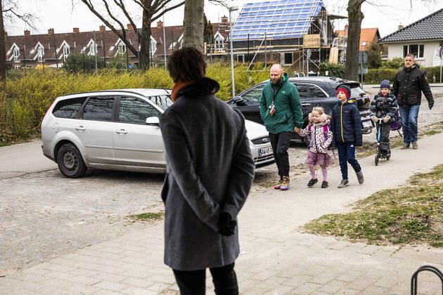Stengaard Skole i Gladsaxe Kommune modtager de foerste elever efter genaabningen, onsdag den 15. april 2020.. , Denmark Copyright: ÓlafurxSteinarxRyexGestsson ÓlafurxSteinarxGestssonx COP103 spdk20200415-084328-L