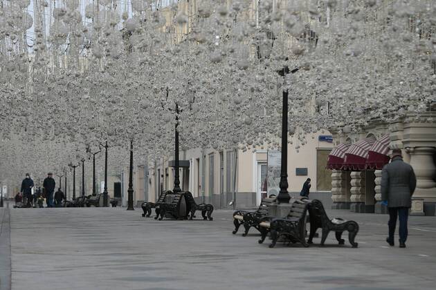 Russia. Moscow amid self-isolation regime. The Russian government has extended the period off work with full pay until April 30 nationwide to counter the spread of the COVID-19 infection. DmitryxGolubovich