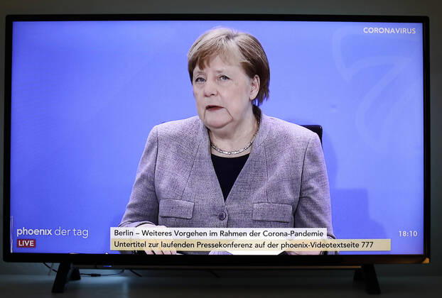 Angela Merkel, Bundeskanzlerin, CDU, PK zu moeglichen Corona-Lockerungen, DEU, Berlin, 15.04.2020