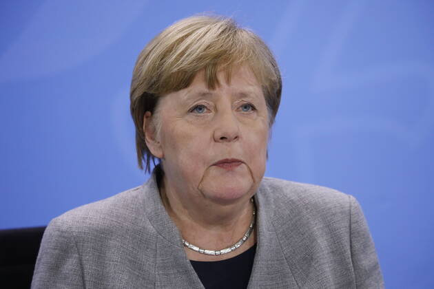 Bundeskanzlerin Angela Merkel, Deutschland, Berlin, Bundeskanzleramt, Pressekonferenz von Bundeskanzlerin Merkel im Anschluss an das Gespräch mit den Regierungschefinnen und -chefs der Länder im Zusammenhang mit dem Coronavirus , 15.04.2020