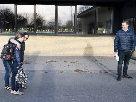 Toelloese Skole i Holbaek Kommune tager imod de foerste elever efter genaabning, torsdag den 16. april 2020.. , Toelloese Denmark
