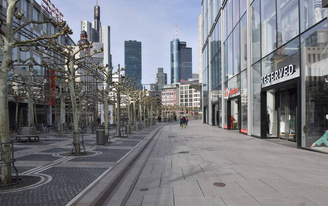 xblx, Frankfurter Zeil in Zeiten von Corona, emwirt Frankfurt am Main