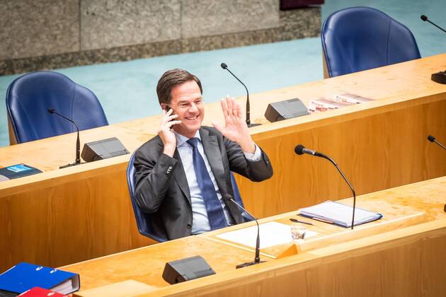 DEN HAAG, 16-04-2020, Debate about the coronavirus in Dutch Parliament. Minister President minister Algemene Zaken Mark Rutte Debate about the coronavirus in Dutch Parliament  x7828066x Copyright: