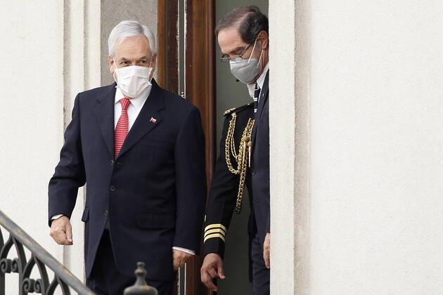 Santiago, April 16, 2020 The President of the Republic, Sebastian Pinera, promulgates the Pardon Law, at the Palacio de La Moneda Dragomir Yankovic Aton Chile, Santiago Chile Aton 412398  Copyright: DRAGOMIRxYANKOVIC ATONxCHILE