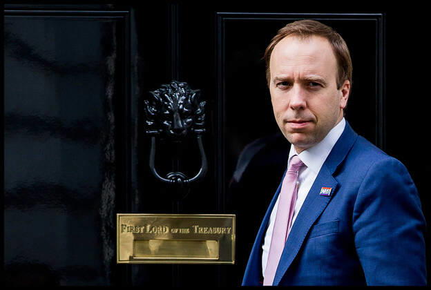 . 16 04 2020. London, United Kingdom. Coronavirus Briefing In Downing Street. Matt Hancock - Secretary of State for Health and Social Care arrives at No.10 following Coronavirus Briefing.  xMartynxWheatleyx xi-Imagesx IIM-21029-0007
