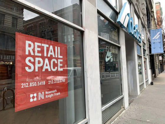April 16, 2020, New York, New York, USA: New York seems like a ghost town during the CORONA VIRUS COVID-19 PANDEMIC. Jobs have been lost across numerous industries including hotels, restaurants, retailers, and manufacturers. The Commerce Department reported a drastic drop in monthly retail sales, and the Federal Reserve announced that industrial production had seen its harshest decline since 1946..April 16, 2020 New York USA - ZUMAm57_ 20200416_zaf_m57_032 Copyright: xJohnxMarshallxMantelx