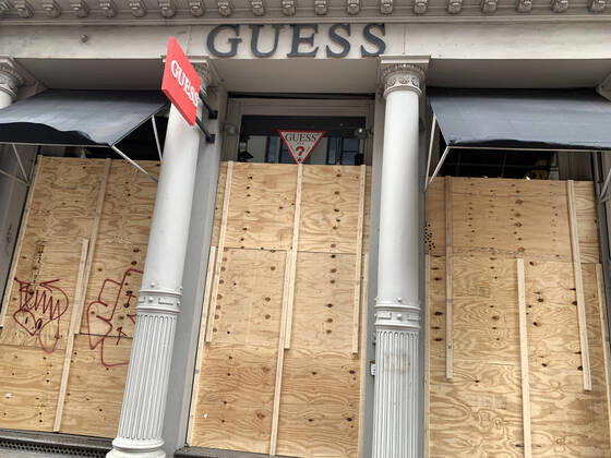 April 16, 2020, New York, New York, USA: New York seems like a ghost town during the CORONA VIRUS COVID-19 PANDEMIC. Jobs have been lost across numerous industries including hotels, restaurants, retailers, and manufacturers. The Commerce Department reported a drastic drop in monthly retail sales, and the Federal Reserve announced that industrial production had seen its harshest decline since 1946..April 16, 2020 New York USA - ZUMAm57_ 20200416_zaf_m57_048 Copyright: xJohnxMarshallxMantelx