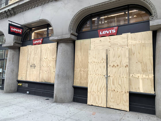April 16, 2020, New York, New York, USA: New York seems like a ghost town during the CORONA VIRUS COVID-19 PANDEMIC. Jobs have been lost across numerous industries including hotels, restaurants, retailers, and manufacturers. The Commerce Department reported a drastic drop in monthly retail sales, and the Federal Reserve announced that industrial production had seen its harshest decline since 1946..April 16, 2020 New York USA - ZUMAm57_ 20200416_zaf_m57_051 Copyright: xJohnxMarshallxMantelx