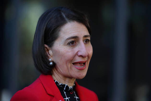 GLADYS BEREJIKLIAN CORONAVIRUS PRESSER, NSW Premier Gladys Berejiklian speaks to the media during a press conference in Sydney, Friday, April 17, 2020. ( NO ARCHIVING, EDITORIAL USE ONLY, NO USE IN BOOKS WITHOUT CONSENT SYDNEY NSW AUSTRALIA  Copyright: xDANxHIMBRECHTSx 20200417001463871756