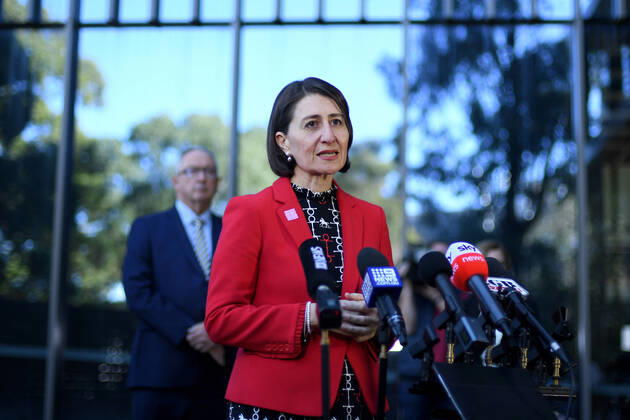 GLADYS BEREJIKLIAN CORONAVIRUS PRESSER, NSW Premier Gladys Berejiklian speaks to the media during a press conference in Sydney, Friday, April 17, 2020. ( NO ARCHIVING, EDITORIAL USE ONLY, NO USE IN BOOKS WITHOUT CONSENT SYDNEY NSW AUSTRALIA  Copyright: xDANxHIMBRECHTSx 20200417001463872165
