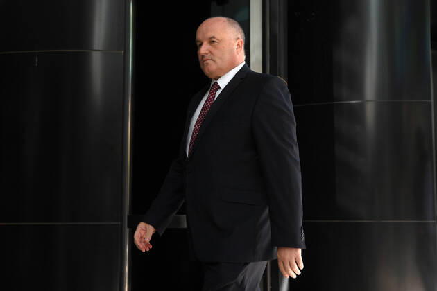 RUBY PRINCESS INVESTIGATION POLICE PRESSER, NSW Police Minister David Elliot arrives to address media during a press conference at NSW Police Headquarters at Parramatta, Sydney, Friday, April 17, 2020. ( NO ARCHIVING, EDITORIAL USE ONLY, NO USE IN BOOKS WITHOUT CONSENT SYDNEY NSW AUSTRALIA  Copyright: xDANxHIMBRECHTSx 20200417001463884947