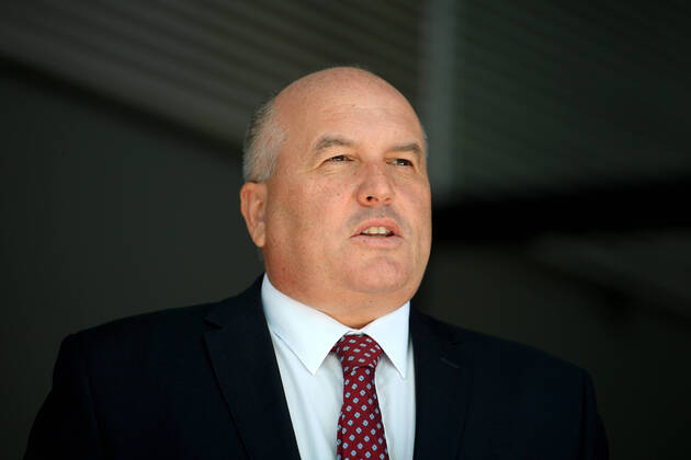 RUBY PRINCESS INVESTIGATION POLICE PRESSER, NSW Police Minister David Elliot addresses media during a press conference at NSW Police Headquarters at Parramatta, Sydney, Friday, April 17, 2020. ( NO ARCHIVING, EDITORIAL USE ONLY, NO USE IN BOOKS WITHOUT CONSENT SYDNEY NSW AUSTRALIA  Copyright: xDANxHIMBRECHTSx 20200417001463884992
