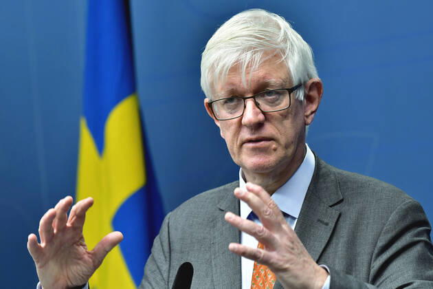Johan Carlson, Director General at The Public Health Agency of Sweden, during a press briefing on Friday in Stockholm, Sweden, April 17, 2020 on the coronavirus Covid 19 situation STOCKHOLM Sweden x10030x,  Copyright: xJonasxEkströmer TTx SWEDEN CORONA PRESS BRIEFING