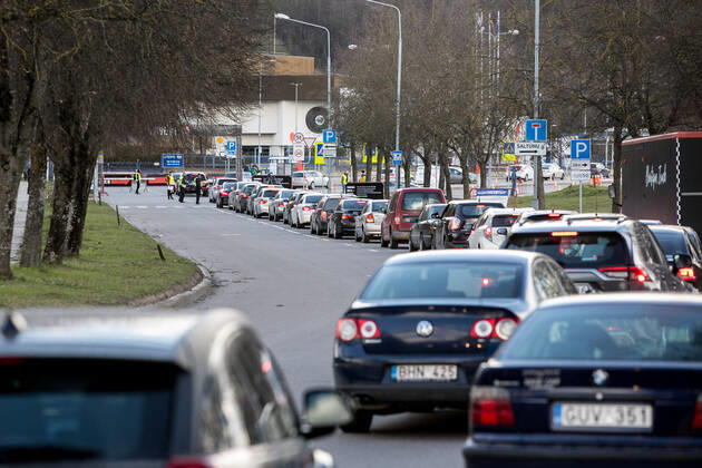 2020-04-17 Vilnius Lithuania. Drive-in cinema opens in Vilnius during quarantine. No more two people allowed in one car, it is forbidden to open car windows. Vilnius Lithuania  Copyright: xJuliusxKalinskasx drive in cinema vilnius auto